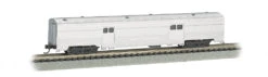 Bachmann Unlettered Aluminum - 72 FT 2-Door Baggage Car (N Scale)