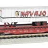 Bachmann Santa Fe 52ft Flat Car W/ Navajo Freight Lines 35ft Trailer (N)