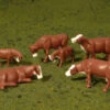 Bachmann Cows - Brown & White - O Scale 2 Bachmann Cows - Brown & White - O Scale -Model Train Shop 33152
