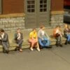 Bachmann Seated Platform Passengers - O Scale -Model Train Shop 33161