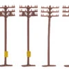 Bachmann Telephone Poles (12 Pieces) (N Scale) -Model Train Shop 42506