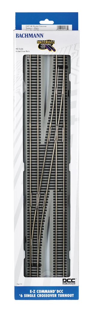 Bachmann E-Z Command® DCC #6 Single Crossover Turnout - Right/1pcs (HO) 3 Bachmann E-Z Command® DCC #6 Single Crossover Turnout - Right/1pcs (HO)