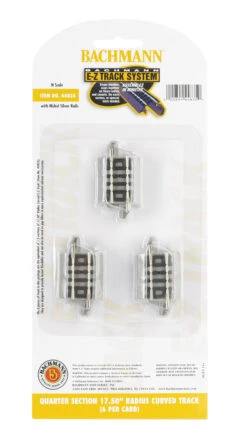 Bachmann Quarter Section 17.50" Radius Curved Track (N Scale)