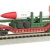 Bachmann 52' Center-Depressed Flat Car W/ Missile (N Scale) -Model Train Shop 71391