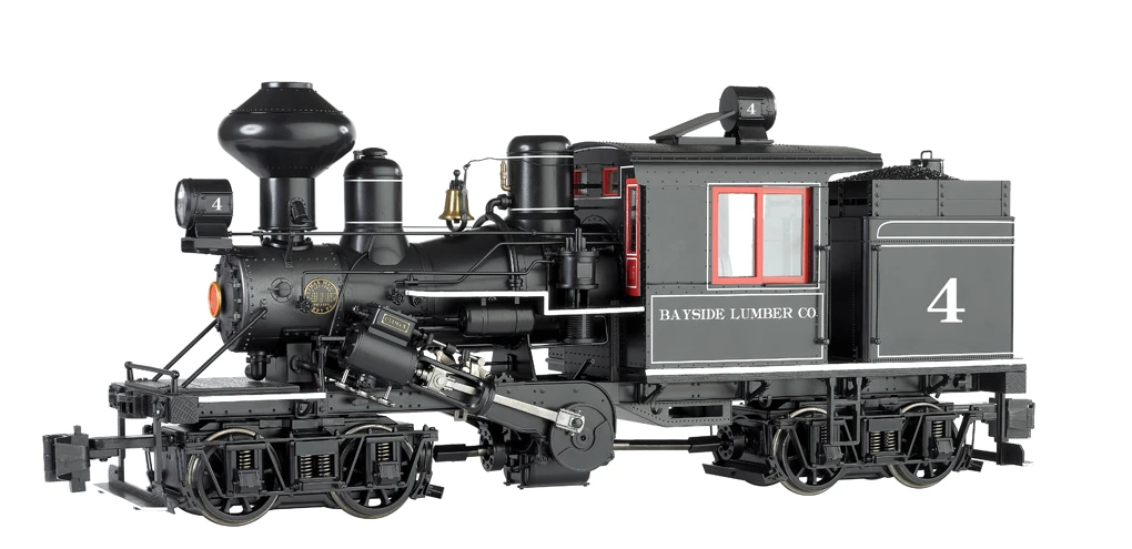 Bachmann Bayside Lumber Company #4 - Two-Truck Climax -DCC Sound G Scale 3 Bachmann Bayside Lumber Company #4 - Two-Truck Climax -DCC Sound G Scale