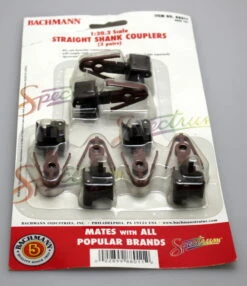 Bachmann Straight Shank Couplers/3 Pairs (Large Scale)