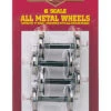 Bachmann Large Metal Wheel Set (4 Per Card) (Large Scale) Lot Of 6 Cards -Model Train Shop 92421
