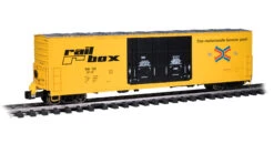 Bachmann 53' EVANS BOXCAR - RAILBOX #321113 - WITH FLASHING EOT