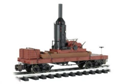 Bachmann Log Skidder With Crates On 20' Flat Car (Large Scale)