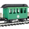 Bachmann Coach - Short Line Railroad - Green With Black Roof (G Scale) -Model Train Shop 97093