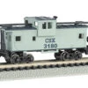 Bachmann CSX® #3180 - 36' Wide-Vision Caboose (N Scale) -Model Train Shop BAC70755